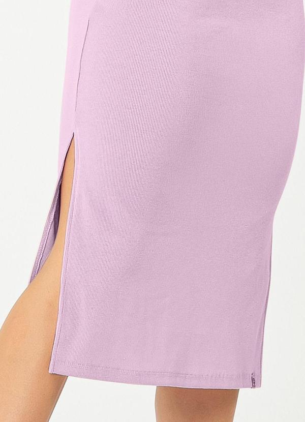 Cativa - Vestido Midi em Canelado Lilás 3