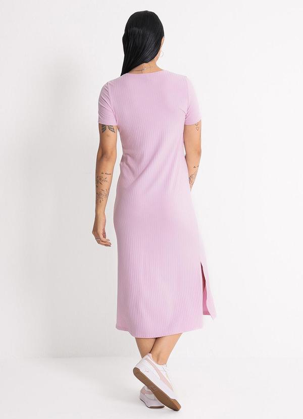 Habana - Vestido Midi em Canelado Lilás 2