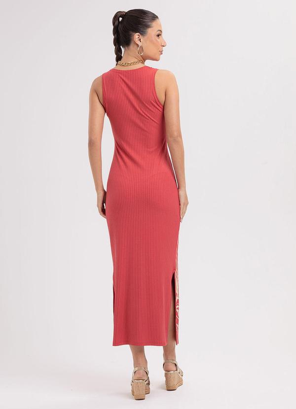 Habana - Vestido Midi em Canelado  Vermelho 2