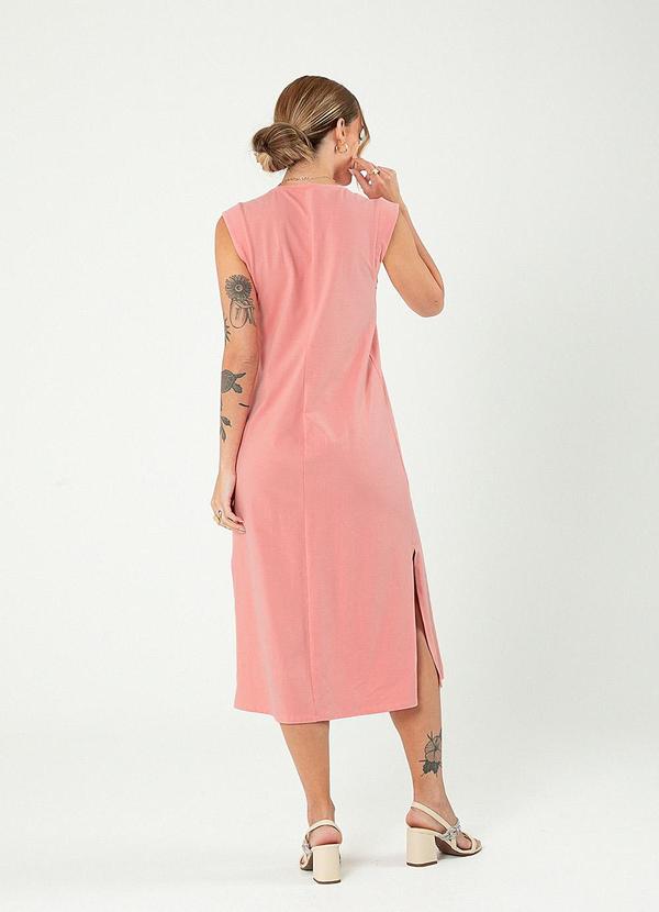 Cativa - Vestido Midi em Cotton Rosa Claro 2