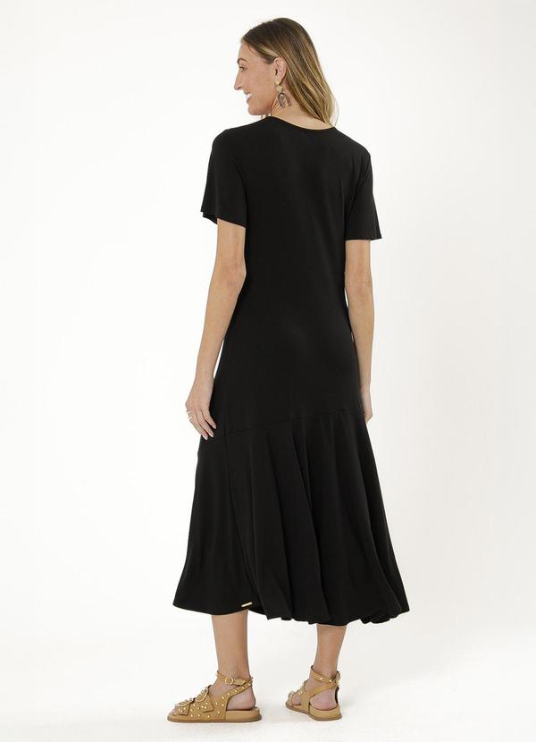 Cativa - Vestido Midi em Crepe Preto 2
