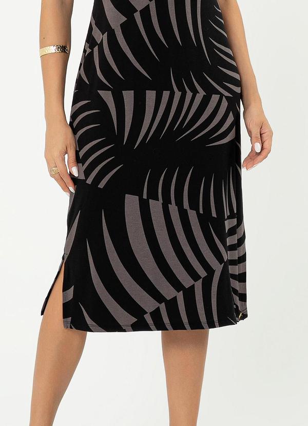 Cativa - Vestido Midi em Crepe Preto 3