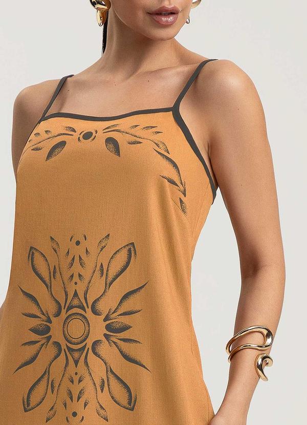 Gris - Vestido Midi em Linho Marrom 3