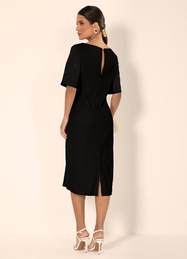 Gris - Vestido Midi em Linho Preto 2