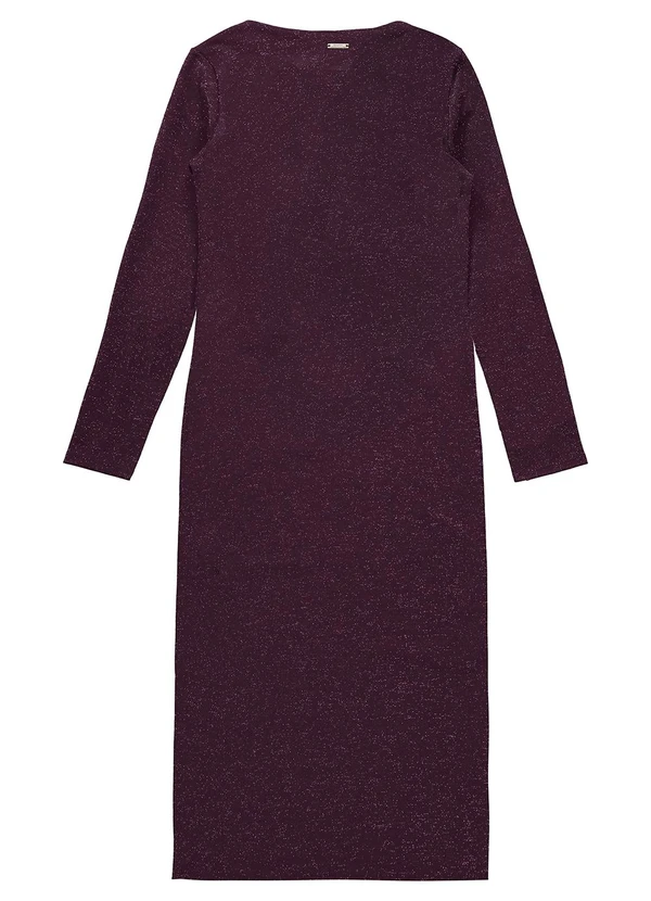 Enfim - Vestido Midi em Lurex Roxo 2