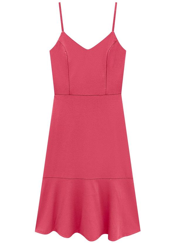 Lunender - Vestido Midi em Malha Crepe Rosa
