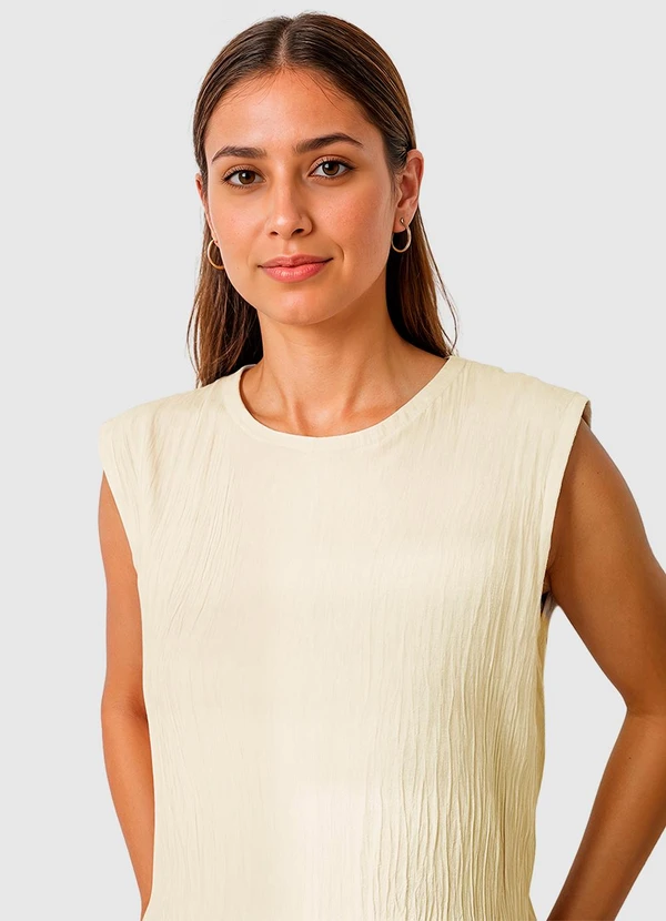 Malwee - Vestido Mídi em Malha Linho Off White 4