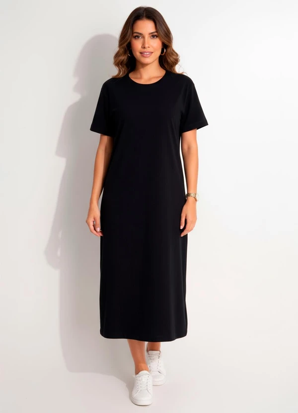 Multimarcas - Vestido Midi em Malha Preto 3