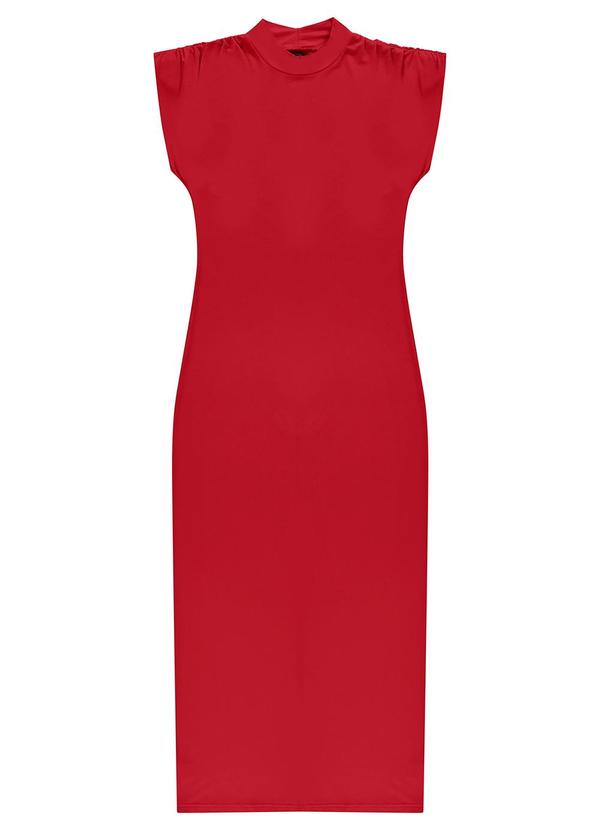 Enfim - Vestido Midi em Malha Viscose Vermelho 1