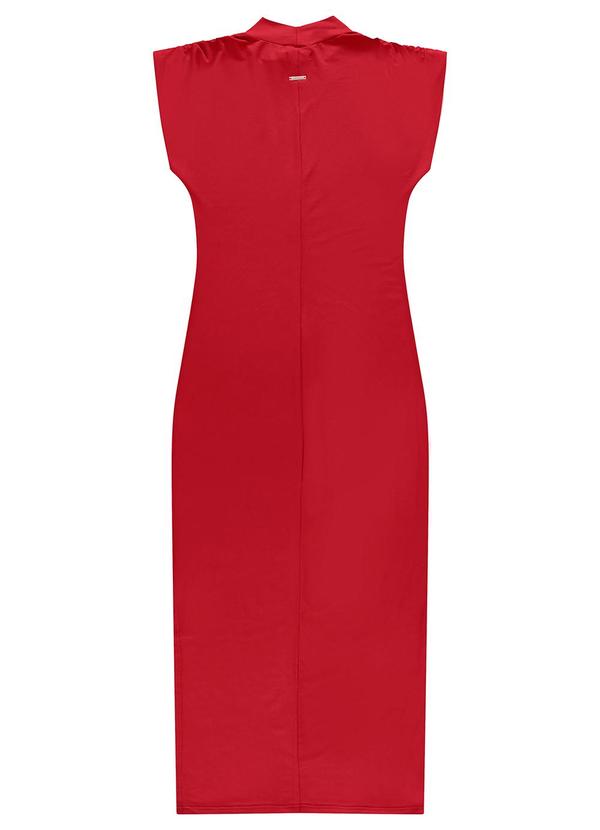 Enfim - Vestido Midi em Malha Viscose Vermelho 2