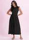 Angel - Vestido Midi em Meia Malha Marrom - variação: Preto