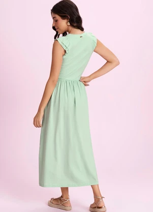 Angel - Vestido Midi em Meia Malha Verde - ANGEL