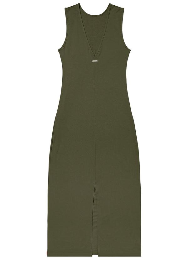 Rovitex - Vestido Midi em Molecotton de Viscose Verde 2