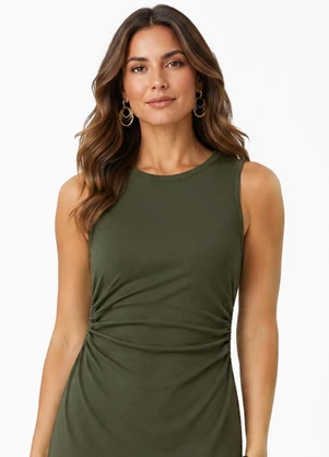 Rovitex - Vestido Midi em Molicotton Viscose Light Verde - ROVITEX