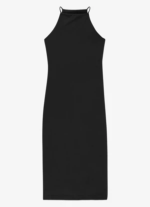 Veev - Vestido Midi em Poliamida Intense de Alça Preto - VEEV