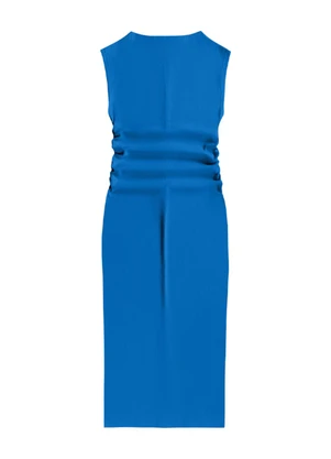 Angel - Vestido Midi em Ribana Azul - ANGEL