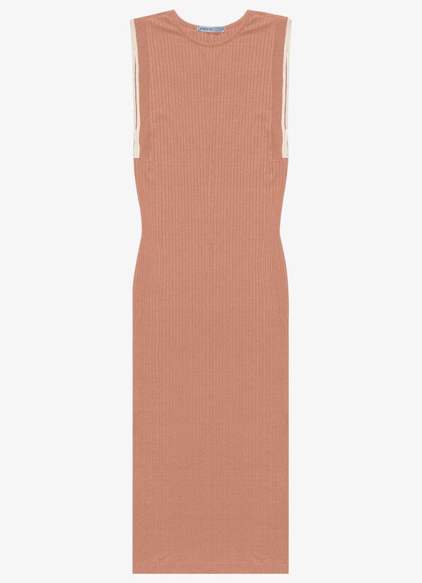 Endless - Vestido Midi em Ribana Canelada Marrom 5