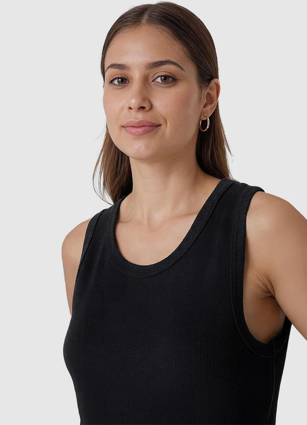 Malwee - Vestido Mídi em Ribana Preto 3