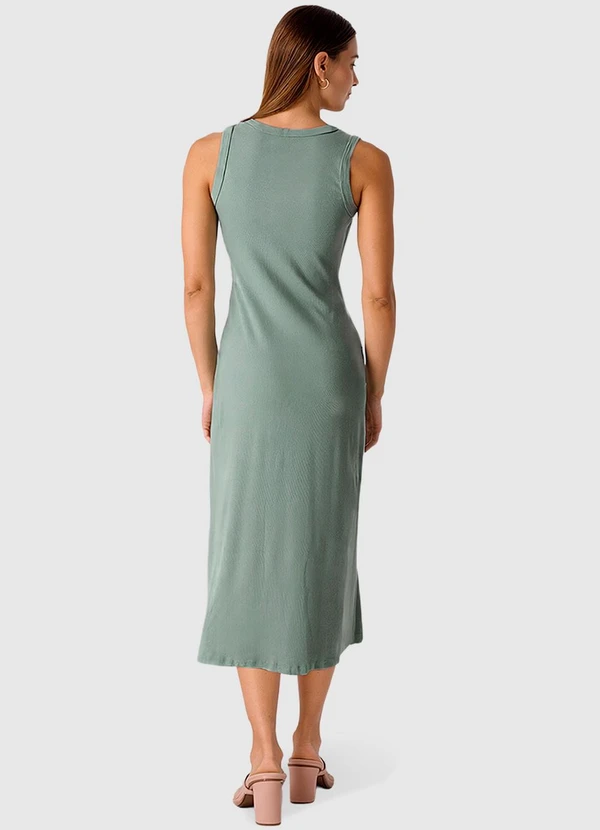 Malwee - Vestido Mídi em Ribana Verde Claro 2