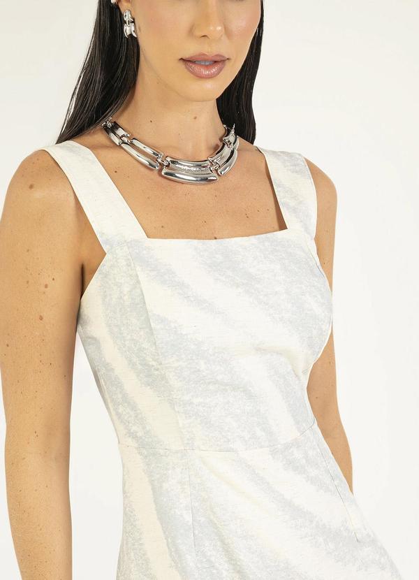 Gris - Vestido Midi em Tecido Fluido Azul Claro 3