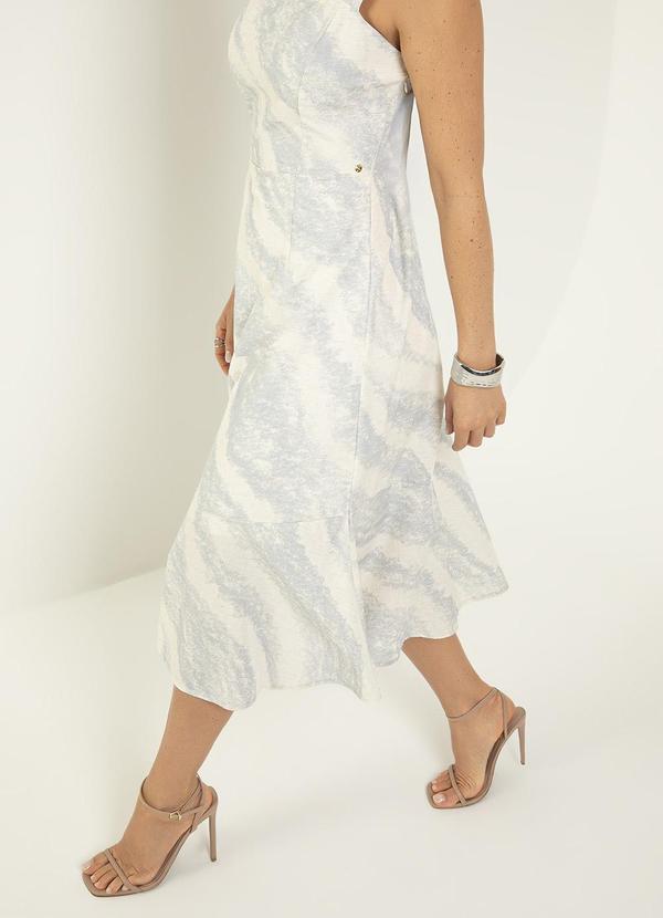 Gris - Vestido Midi em Tecido Fluido Azul Claro 4