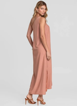 Dianna - Vestido Midi em Tecido Marrom - DIANNA