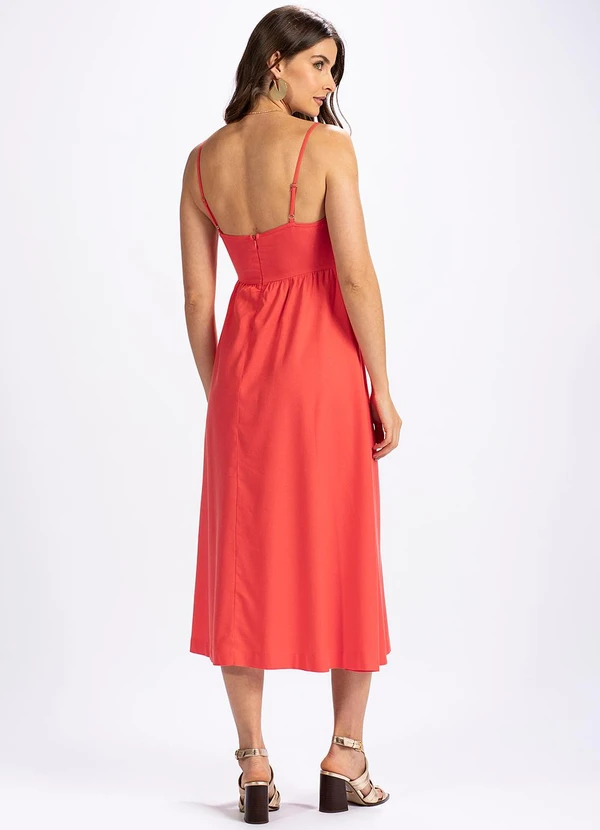 Hering - Vestido Midi em Tecido PlanoRosa 2