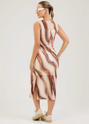 Cativa - Vestido Midi em Tule  Off White - CATIVA