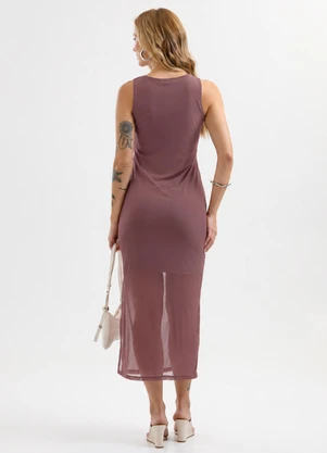 Cativa - Vestido Midi em Tule Roxo - CATIVA