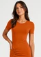 Infinita Cor - Vestido Midi em Visco Classic Laranja - variação: Laranja