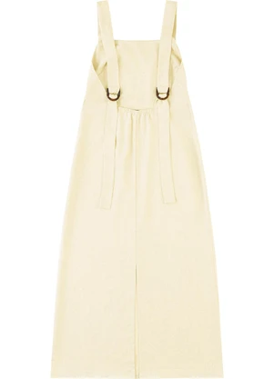 Malwee - Vestido Mídi em Viscolinho Off White - MALWEE