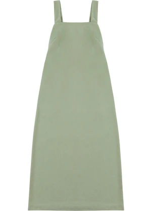 Malwee - Vestido Mídi em Viscolinho Verde Menta - MALWEE