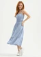 Cativa - Vestido Midi em Viscose Azul Claro - variação: Azul Claro