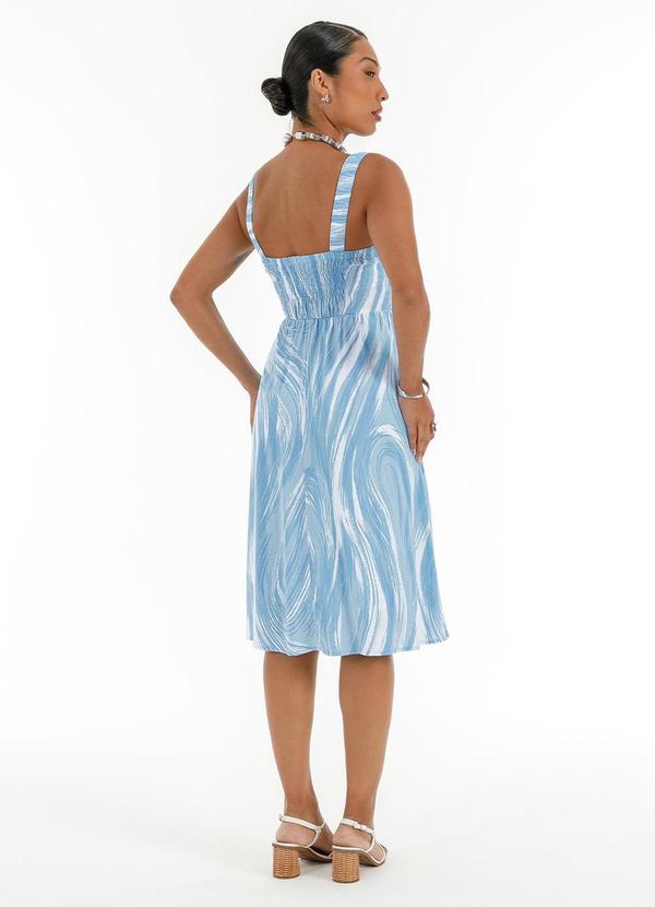 Habana - Vestido Midi em Viscose Azul Claro 2
