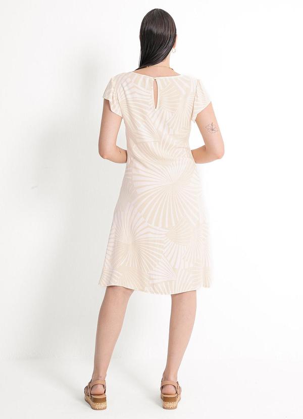 Habana - Vestido Midi em Viscose Bege 2