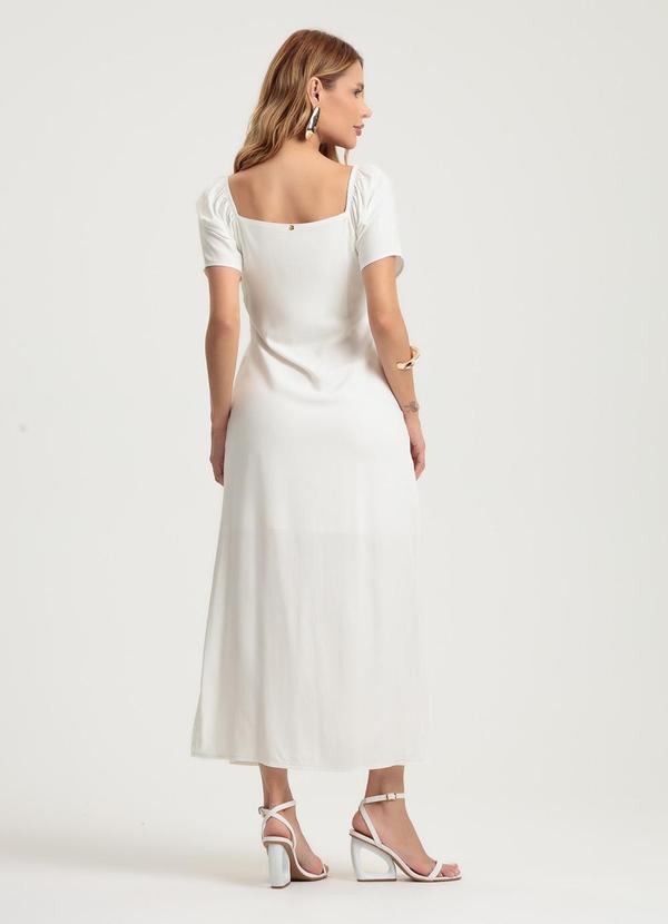 Gris - Vestido Midi em Viscose Bege 3