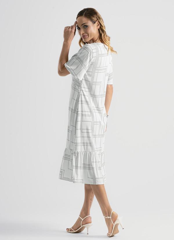 Cativa - Vestido Midi em Viscose Branco 2