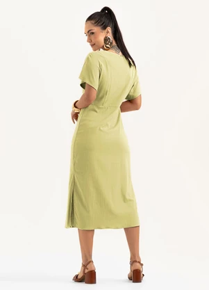Cativa - Vestido Midi em Viscose Caramelo - CATIVA