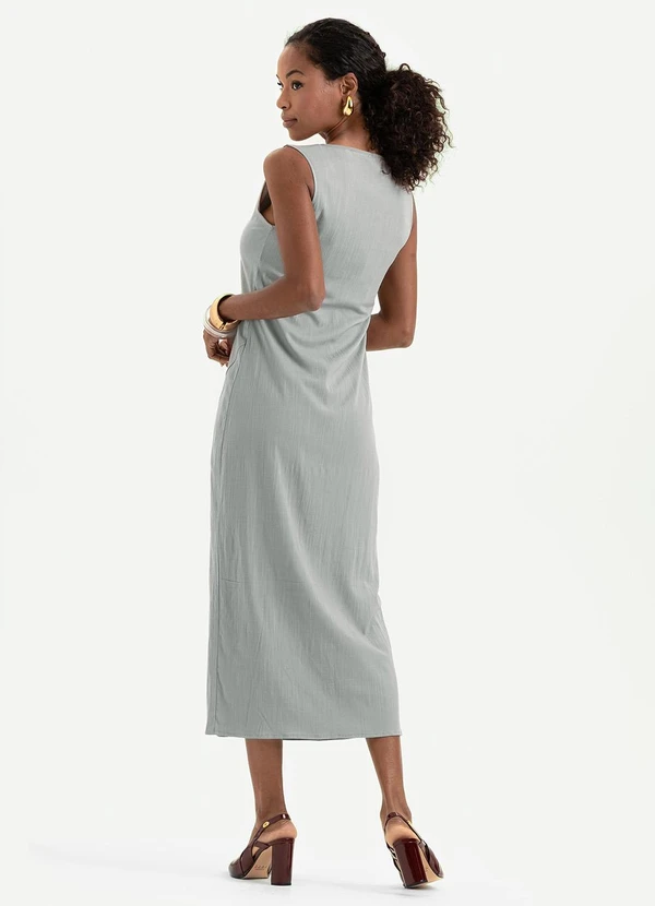 Cativa - Vestido Midi em Viscose Cinza 2