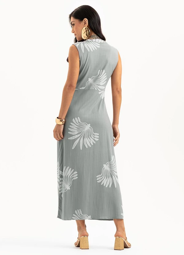 Cativa - Vestido Midi em Viscose Cinza 2