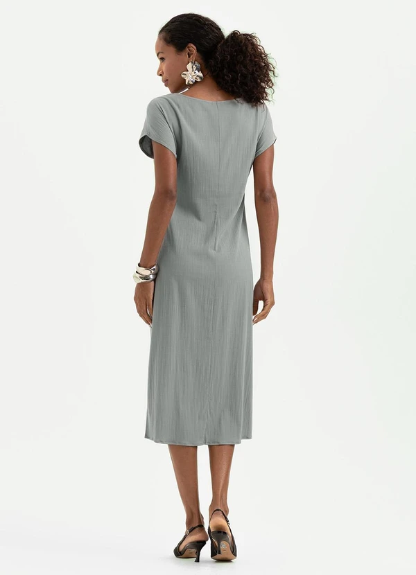 Cativa - Vestido Midi em Viscose Cinza 2