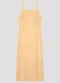 Cereja Rosa - Vestido Midi em Viscose Linho com Alças Bege - variação: Bege