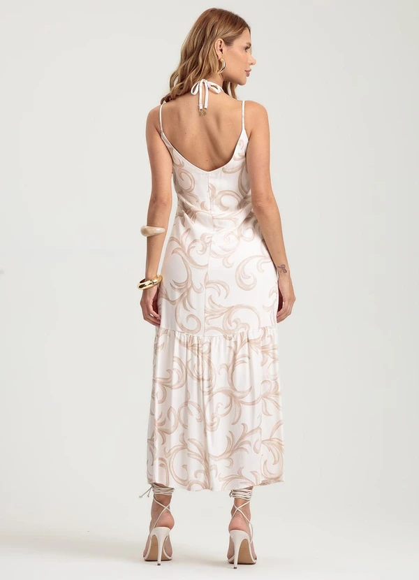 Gris - Vestido Midi em Viscose Marrom 2