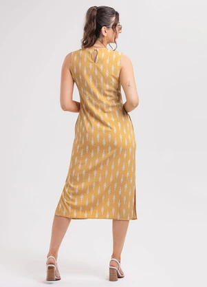 Habana - Vestido Midi em Viscose Marrom - HABANA