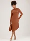 Cativa - Vestido Midi em Viscose  Cinza - variação: Marrom