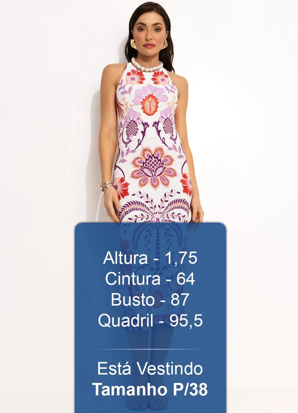 Farm - Vestido Midi em Viscose Off White 5