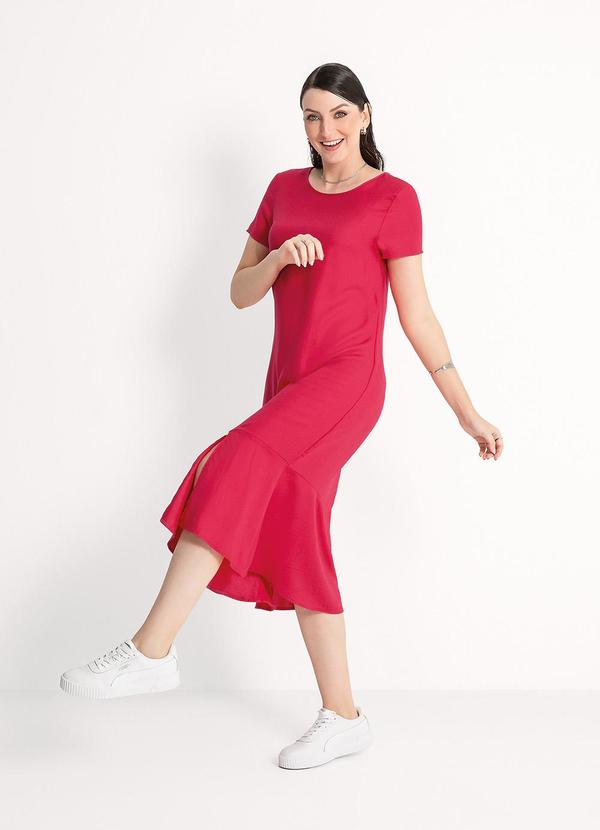 Habana - Vestido Midi em Viscose Pink80 1
