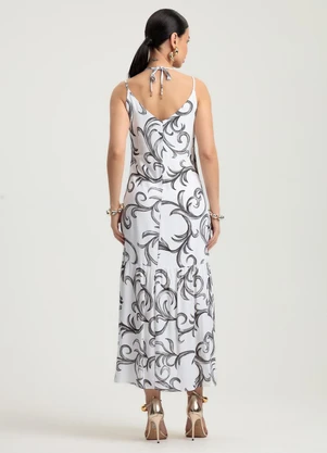 Gris - Vestido Midi em Viscose Preto - GRIS