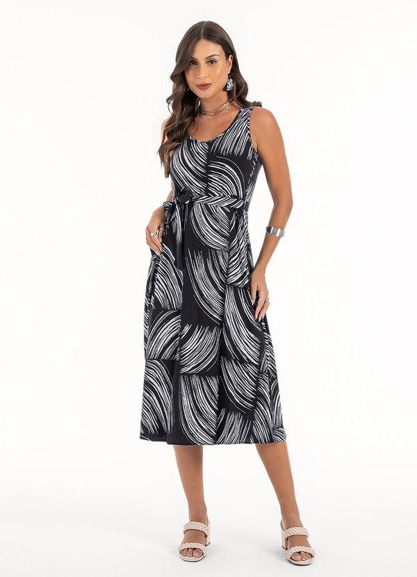 Habana - Vestido Midi em Viscose Preto