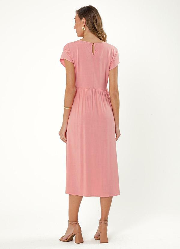 Cativa - Vestido Midi em Viscose Rosa Claro 2